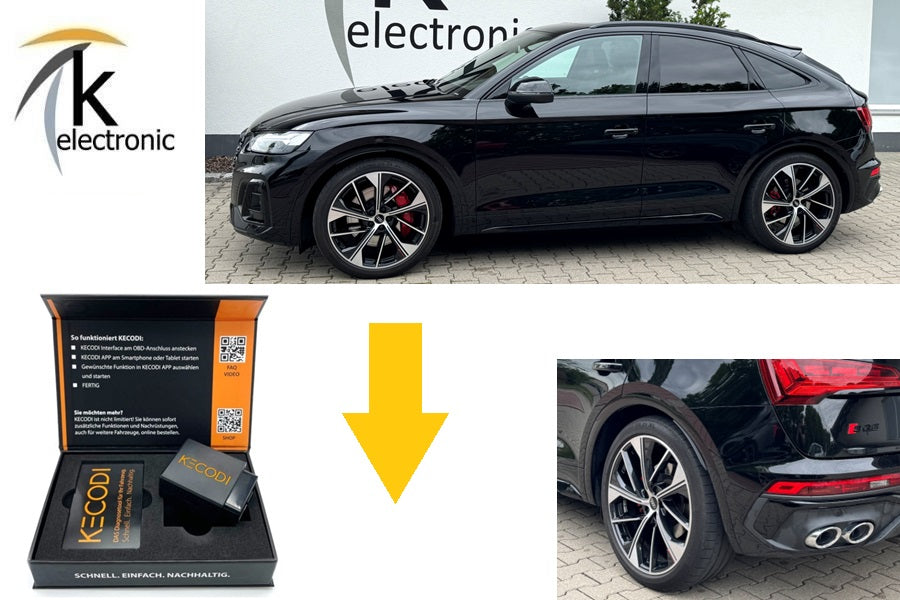 AUDI Q5 FY Luftfahrwerk tieferlegen mit KECODI | ohne Zusatzmodul oder Koppelstangen ab 2023 mit UNECE
